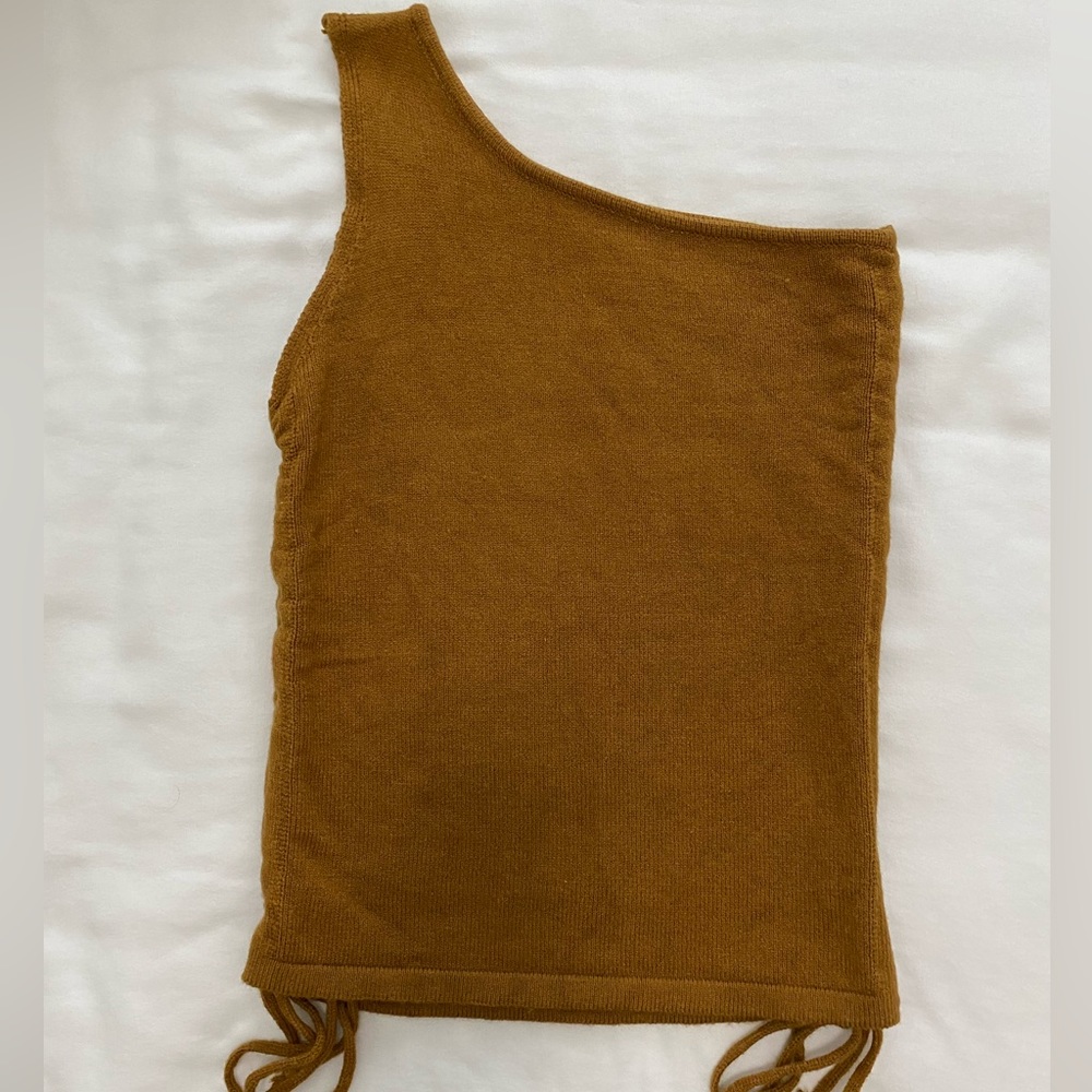 Small Drawstring One Shoulder Top